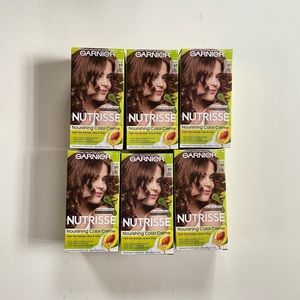Permanent Hair color- 6 unopened boxes- Garnier Nutrisse Light Natural Brown #60